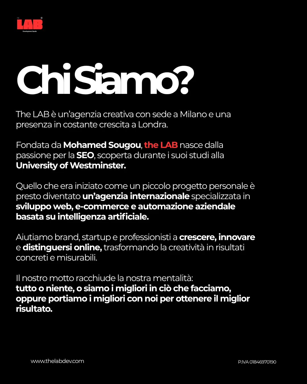 The Lab — Progetti di Stage - Visual 1
